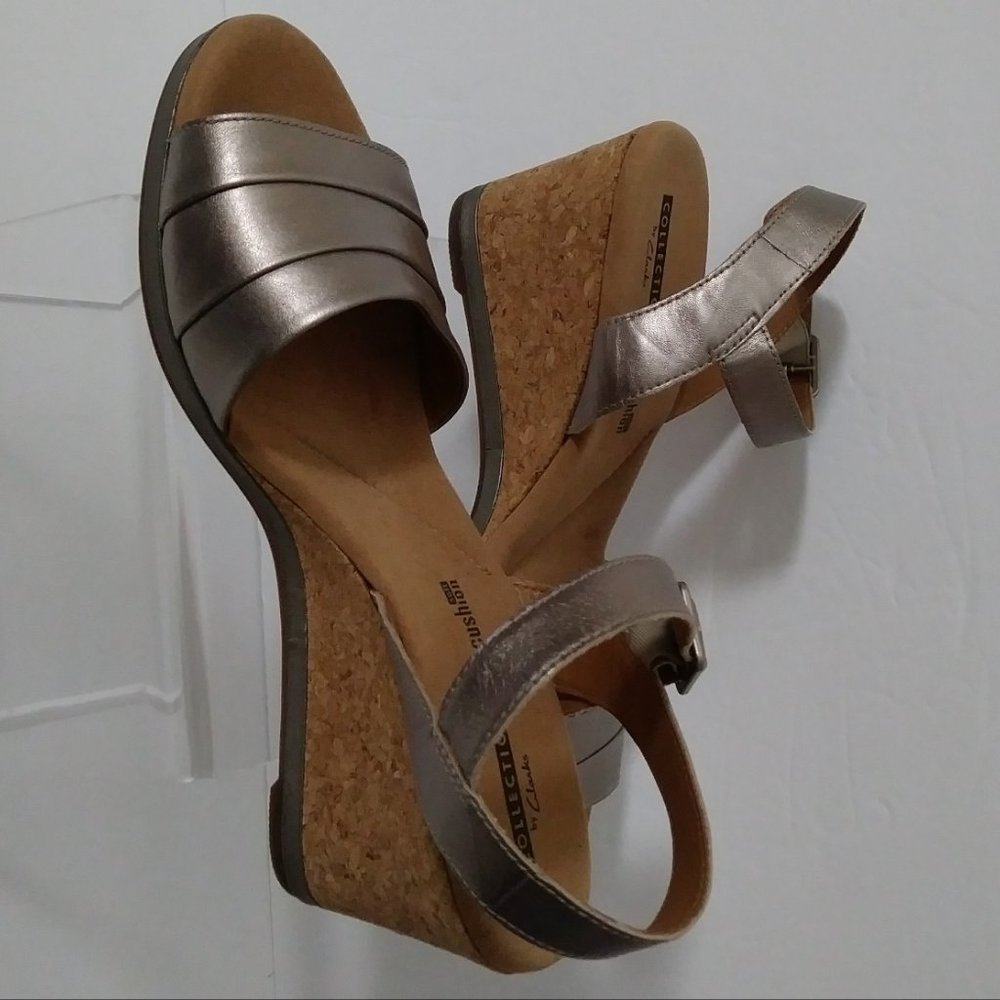 Clarks Strap Wedge Sandals - Picture 13 of 16
